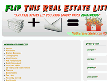 Tablet Screenshot of flipthisrealestatelist.com